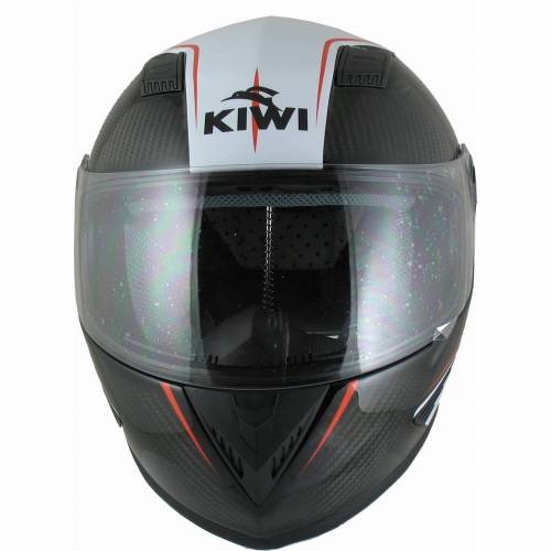 Cască Moto Integrală din Carbon KIWI K700CS · Negru / Alb 