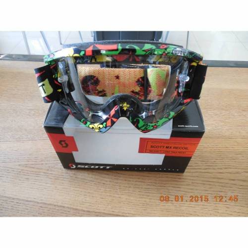 Ochelari Enduro - Cross SCOTT MX RECOIL CAPTAIN · Negru / Verde / Roșu / Galben 