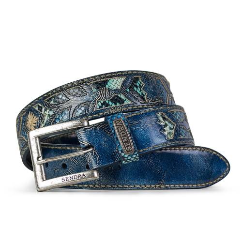 Curea din piele naturala SENDRA 1275 DENVER AZUL-PICARA NIZAL · Albastru 
