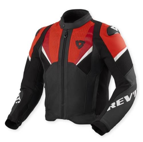 Geacă Moto din Piele REVIT AUTOMATE · Negru / Roșu 