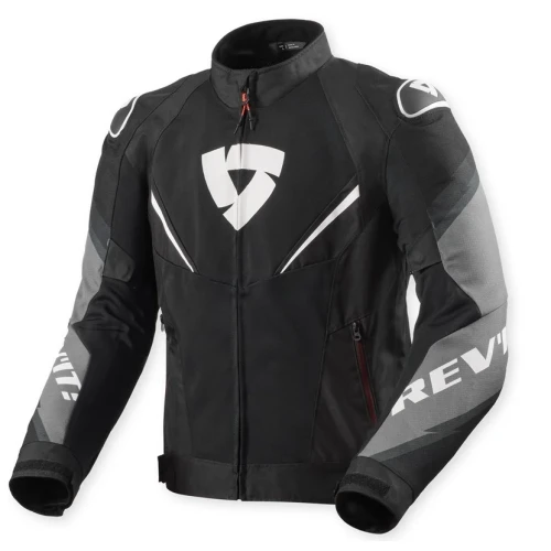 Geacă Moto de Vară din Textil REVIT QUANTUM 3 AIR · Negru / Alb 