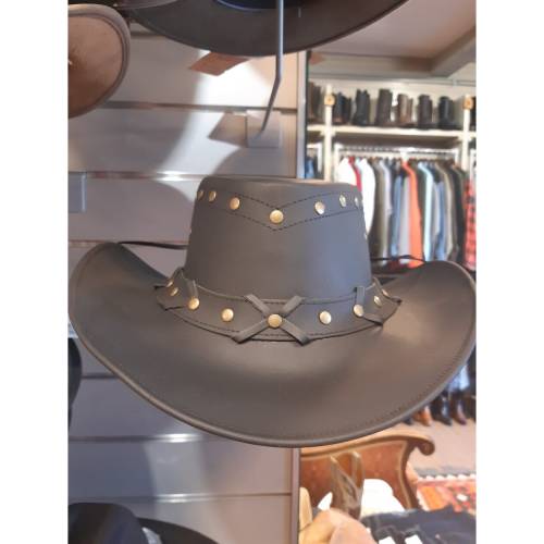 Pălărie Cowboy din Piele WILD WEST LFI-501 · Maro 