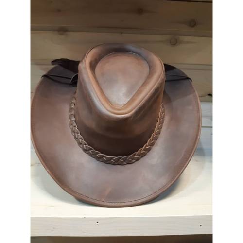 Pălărie Cowboy din Piele WILD WEST LFI-510 · Maro 