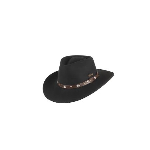 Pălărie Cowboy din Lână WILD WEST Emerald · Negru 