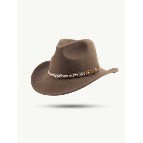Pălărie Cowboy din Lână WILD WEST Sandstone · Maro 