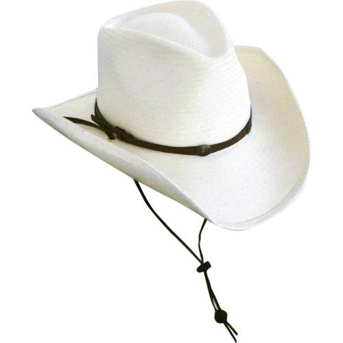 Pălărie Cowboy din Paie WILD WEST BANDIT · Alb 