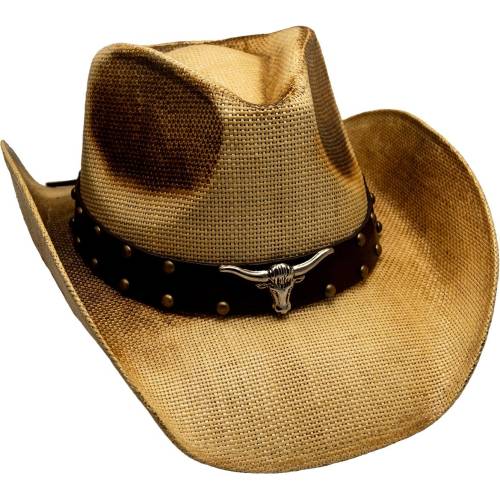Pălărie Cowboy din Paie WILD WEST SH24442 · Maro 