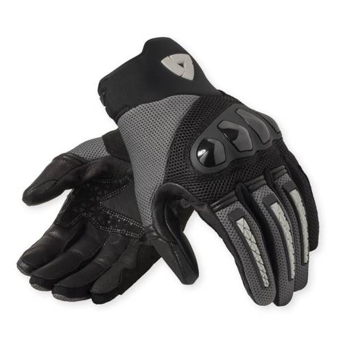 Mănuși Moto de Vară din Piele Naturală & Textil REVIT SPEEDART Air · Negru / Gri 