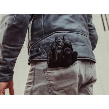 Mănuși Moto din Piele Naturală REVIT HAWK · Negru  - 2