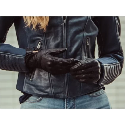 Mănuși Moto Damă din Piele Naturală REVIT HAWK LADIES · Negru  - 2