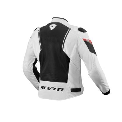 Geacă Moto de Vară din Textil REVIT CONTROL AIR H2O · Alb / Negru / Roșu  - 1
