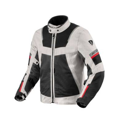 Geacă Moto Touring din Textil REVIT TORNADO 4 H2O · Gri / Negru / Roșu  - 0