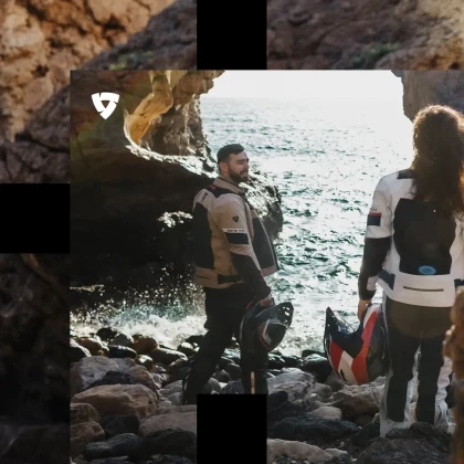 Geacă Moto Touring din Textil REVIT TORNADO 4 H2O · Maro / Negru  - 2