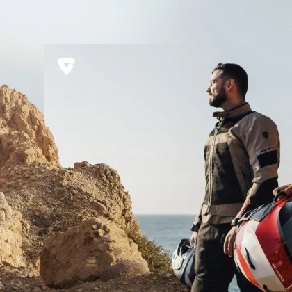 Geacă Moto Touring din Textil REVIT TORNADO 4 H2O · Maro / Negru  - 1