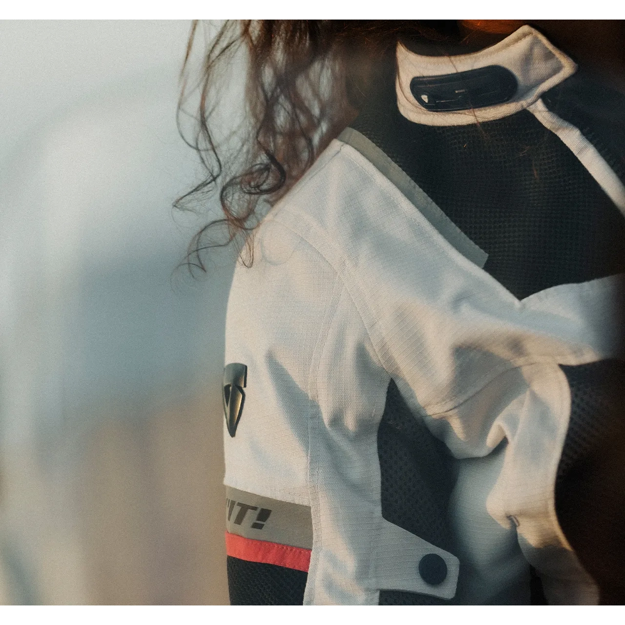 Geacă Moto Touring de Damă REVIT TORNADO 4 H2O · Gri / Negru / Roșu  - 9