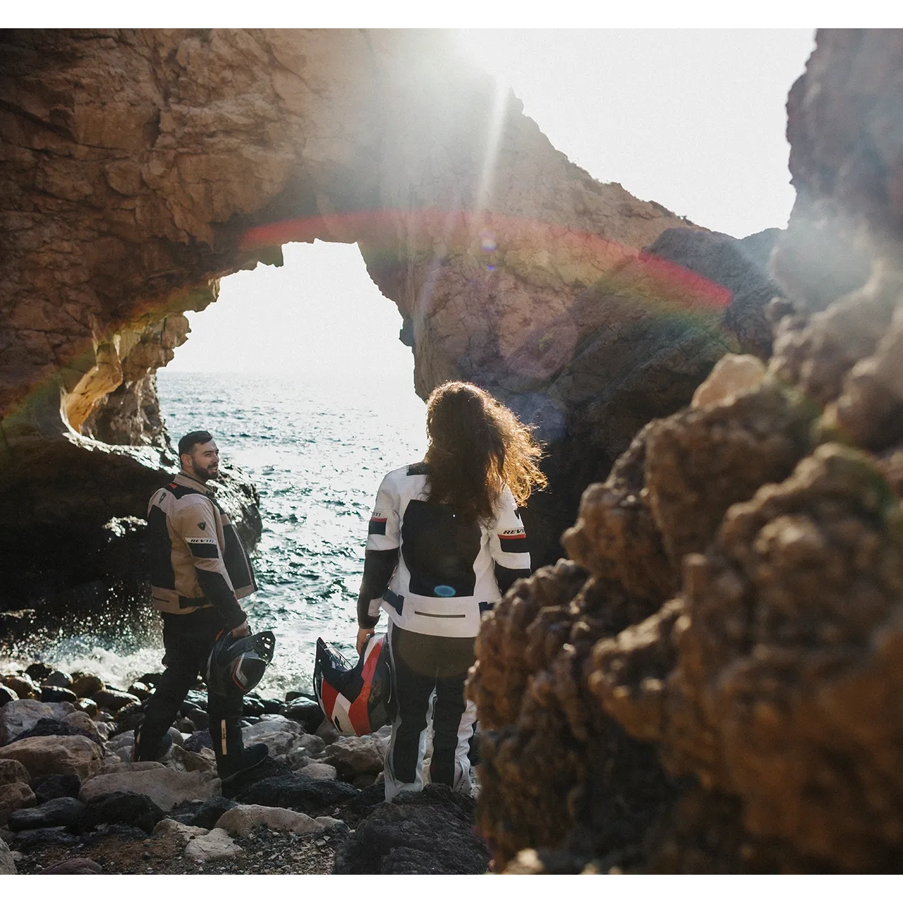 Geacă Moto Touring de Damă REVIT TORNADO 4 H2O · Gri / Negru / Roșu  - 3