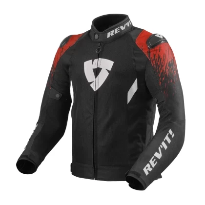 Geacă Moto de Vară din Textil REVIT QUANTUM 2 AIR · Negru / Roșu  - 0