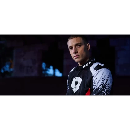 Geacă Moto de Vară din Textil REVIT QUANTUM 2 AIR · Negru / Alb  - 3