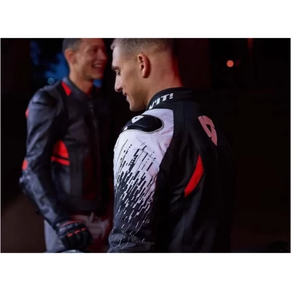 Geacă Moto de Vară din Textil REVIT QUANTUM 2 AIR · Negru / Alb  - 2