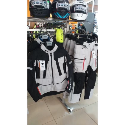 Geacă Moto Touring din Textil REVIT SAND 4 H2O · Gri / Albastru / Negru  - 5