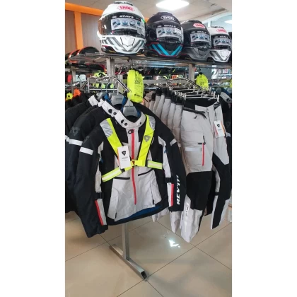 Geacă Moto Touring din Textil REVIT SAND 4 H2O · Gri / Negru  - 6