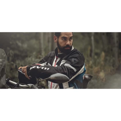 Geacă Moto Touring din Textil REVIT SAND 4 H2O · Gri / Portocaliu  - 3