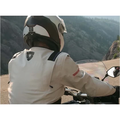 Geacă Moto din Textil GoreTex REVIT VERTICAL GTX · Gri / Albastru / Roșu  - 4