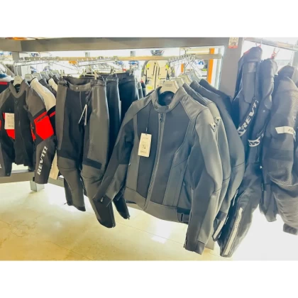 Pantaloni Moto din Piele Naturală & Textil REVIT IGNITION 4 H2O · Negru  - 2