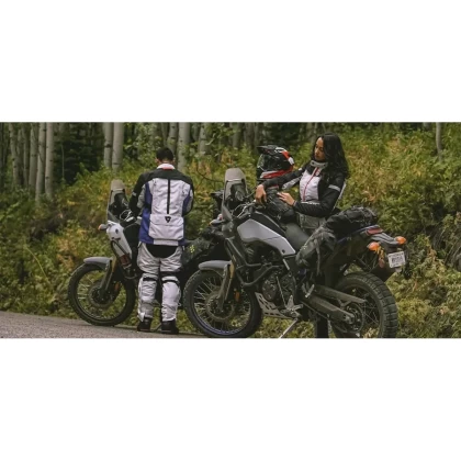 Pantaloni Moto Damă din Textil REVIT SAND 4 H2O LADIES · Gri / Negru / Roșu  - 3