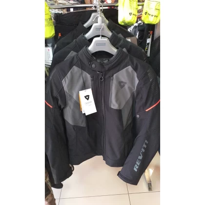 Geacă Moto din Textil REVIT CATALYST H2O · Negru / Gri  - 2