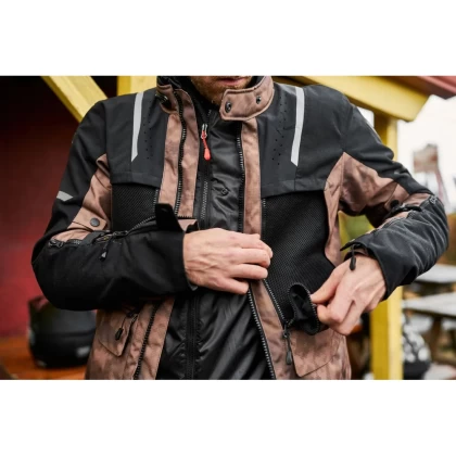 Geacă Moto din Textil REVIT OFFTRACK 2 H2O · Negru / Maro  - 3