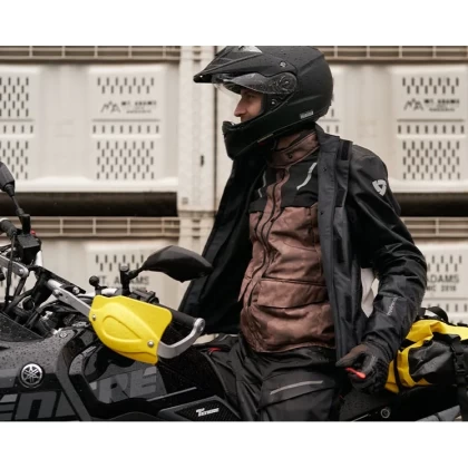 Geacă Moto din Textil REVIT OFFTRACK 2 H2O · Negru / Maro  - 2