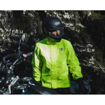 Geacă Moto de Ploaie din Textil REVIT CYCLONE 4 H2O · Galben-Fluo  - 2