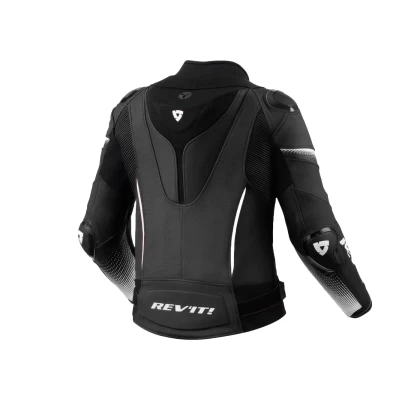Geacă Moto Damă din Piele & Textil REVIT XENA 4 PRO LADIES · Negru / Alb  - 1