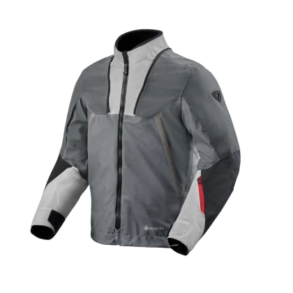 Geacă Moto din textil GoreTex REVIT STRATUM GTX · Gri / Negru / Alb  - 7