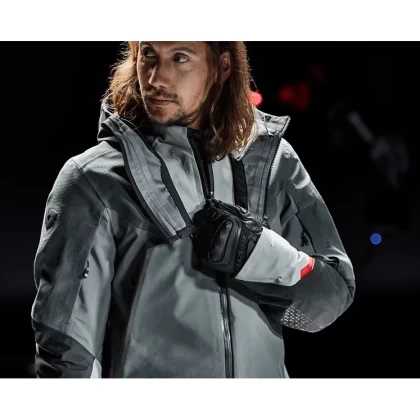 Geacă Moto din textil GoreTex REVIT STRATUM GTX · Gri / Negru / Alb  - 2