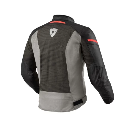 Geacă Moto din textil REVIT TORQUE 2 H2O · Gri / Negru / Roșu  - 1