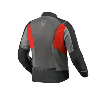 Geacă Moto de Vară din textil REVIT AIRWAVE 4 · Gri / Roșu / Negru  - 1