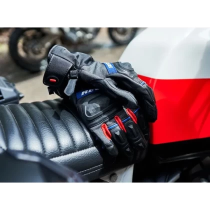 Mănuși Moto din Piele Naturală & Textil REVIT SAND 4 H2O · Negru  - 2