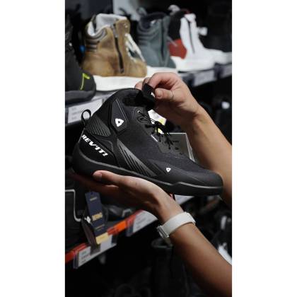 Ghete Moto Damă din Piele & Textil REVIT G-FORCE 2 H2O LADIES · Negru / Alb  - 1