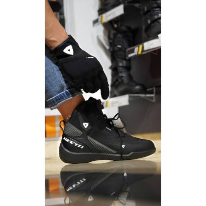 Ghete Moto Damă din Piele & Textil REVIT G-FORCE 2 H2O LADIES · Negru / Alb  - 2