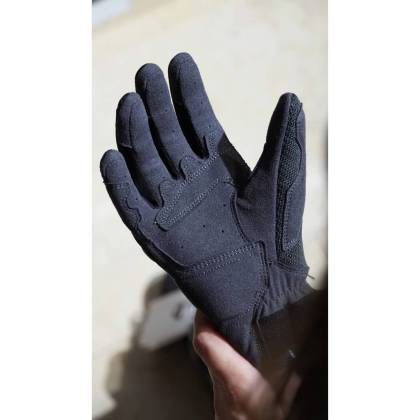 Mănuși Moto de Vară din Piele & Textil REVIT VOLCANO · Negru / Galben-Fluo  - 5