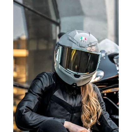 Geacă Moto Damă din Piele & Textil RICHA CATWALK · Negru / Gri  - 6