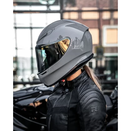 Geacă Moto Damă din Piele & Textil RICHA CATWALK · Negru / Gri  - 8