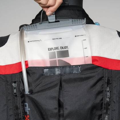 Geacă Moto din Textil SIXGEAR NOVUS · Negru / Alb / Roșu  - 14