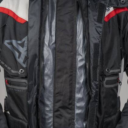 Geacă Moto din Textil SIXGEAR NOVUS · Negru / Alb / Roșu  - 8