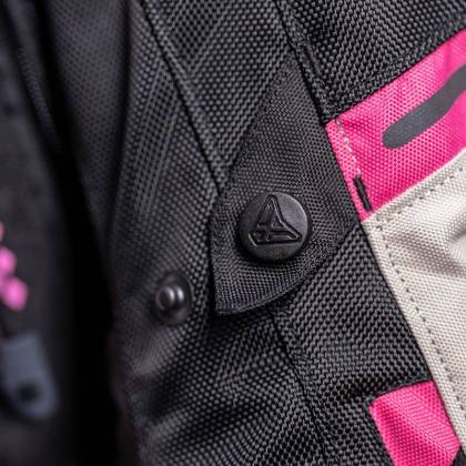 Geacă Moto Damă din Textil SIXGEAR MIA · Gri / Negru / Roz  - 5