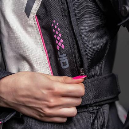 Geacă Moto Damă din Textil SIXGEAR MIA · Gri / Negru / Roz  - 4