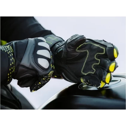 Mănuși Moto din Piele Naturală REVIT CONTROL · Negru / Roșu  - 2