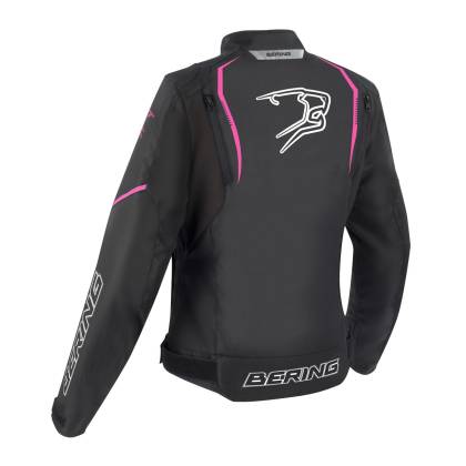 Geacă Moto Damă din Textil BERING LADY SWEEK · Negru / Roz  - 1